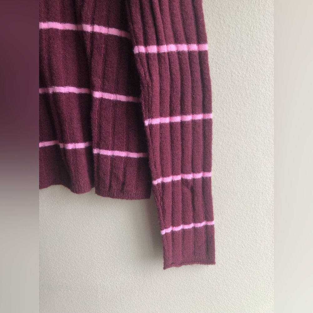 NEW Madewell Women’s Long Sleeve Pullover Stripped Wool Soft Sweater Size M - Picture 14 of 16